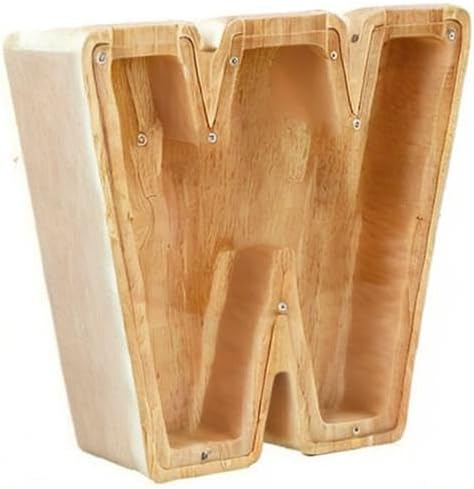 Twenty-six English Alphabet A-Z Letter Piggy Bank,Large-Capacity Transparent Wooden Alphabet Piggy Bank，Personalized Coin Savings Box, Name DIY Creative Purchase Combination.