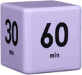 Feilifan Cube Timer - Desk & Kitchen Timer with Gravity Sensor for Time Management - Countdown Settings: 15, 20, 30, 60 Minutes - Purple
