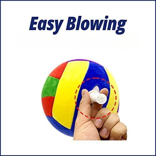 i-Scream Balloon Ball - 7.9"(20 cm) Kickball Washable Safe Soft Suede Material Cover with Balloon Inflation Pipe for Indoor Outdoor PE Classroom Activities Party Games Gym Camps Exercises