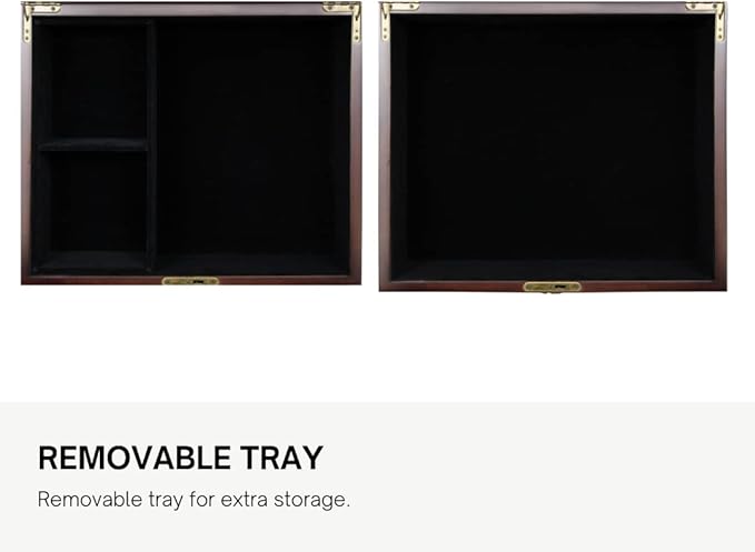 Antico Wooden Lockable Memory and Treasure Box for Keepsakes, Photos, Letters, Jewelry and More