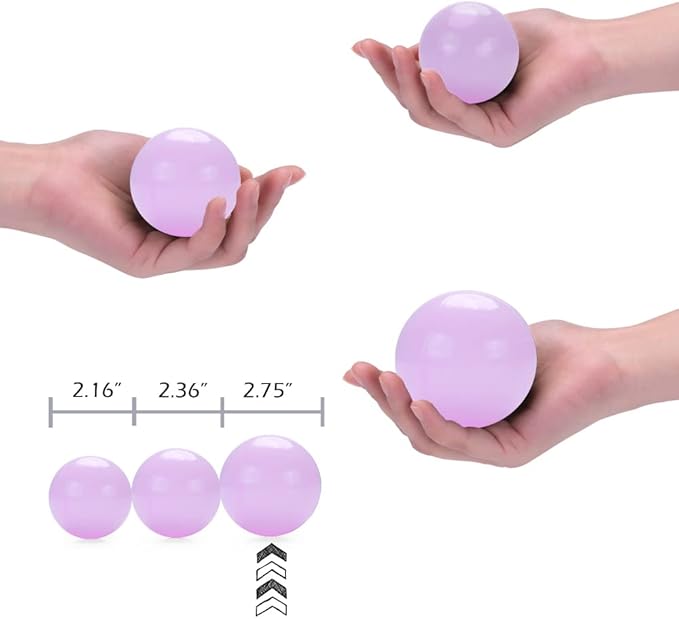 PlayMaty Ball Pit Balls - 2.75inches Plastic Phthalate & BPA Free Balls Crush Proof Stress Balls Swim Pit Fun Toy with Storage Bag for Baby Playhouse Birthday Party DecorationPack of 50