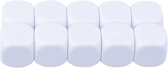 22MM Rounded Blank Six Sided Dice Lianshi Teaching Created Sesources Game Teaching Plastic Cubes Four Colors Choosable