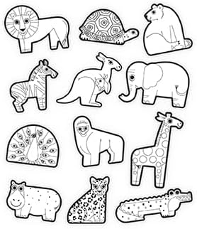 Coloring Stickers/Animals