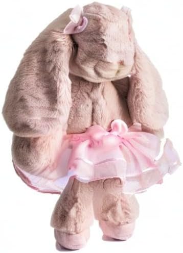 DILLY DUDU Ballerina/Ballet Bunny Plush Toy Stuffed Animal Rabbit Doll 10-inch(Pink)