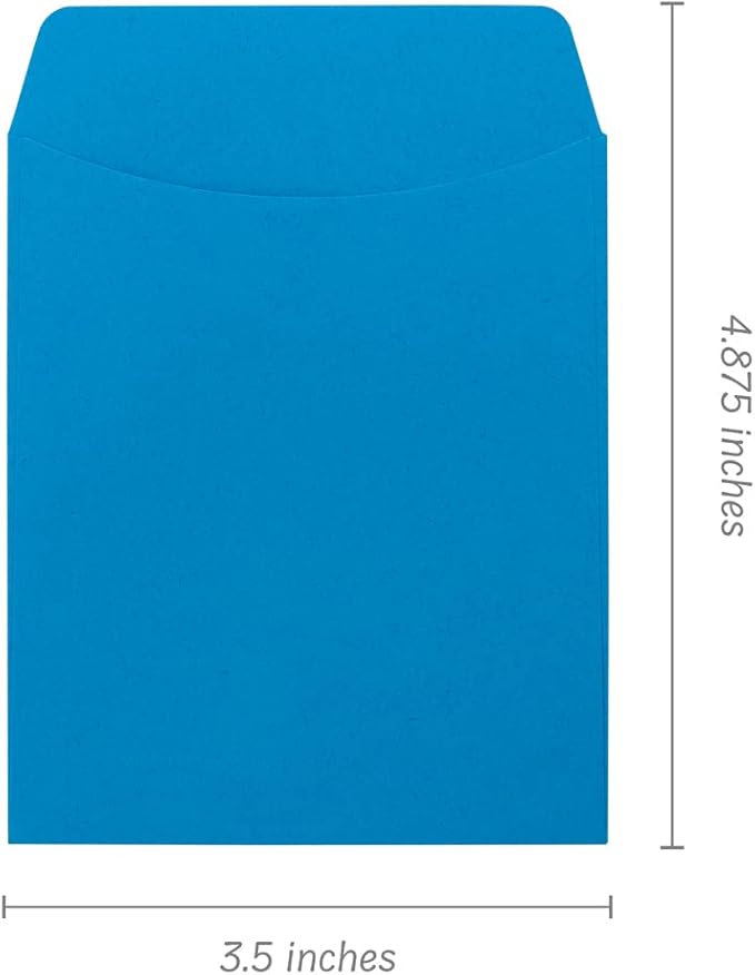 Hygloss 30 Library Card Pockets 3.5x5 Inch - Non-Adhesive Pocket Envelopes - 5 Assorted Colors - Classroom Envelope Pockets - Ideal for Organizing - Colorful Small Library Book Pocket