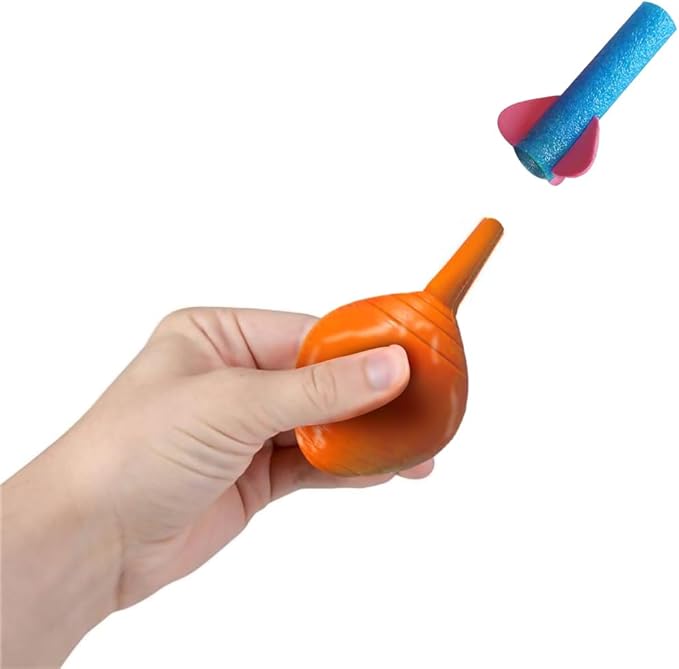 ArtCreativity Foam Rocket Blasters 18 Rockets and 6 Squeeze Launcher, Assorted Colors, High Flying, Fun Summer Outdoor, Birthday, Great Goodie Bag Filler, Party Favors Prizes, Easter Toys for Kids