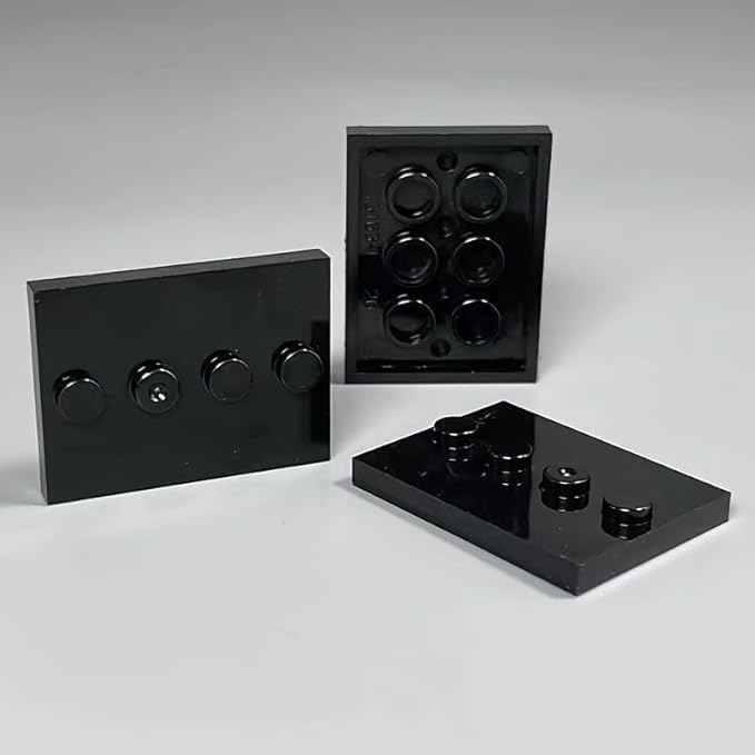 Display Stand for Mini Figure, 50 Piece Classic Bracket Plate 3x4 with 4 Studs, Compatible with Lego Parts and Pieces