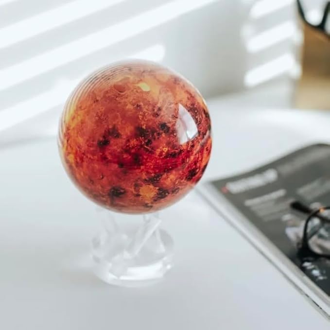MOVA Globe – Venus 4.5” | Solar Powered Rotating Planet Model for Decor or STEM Learning | Based on NASA Imagery