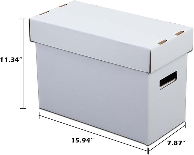 G-PLUS 3 Pack Comic Book Storage Box - Holds 150-175 Comics, Collapsible & Stackable Short Box, Moistureproof, Archival Cardboard