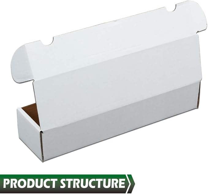GRAND ORANGE 25 LOT 800 Count Storage Boxes Sports Cards Trading White Shipping Corrugated Paper box