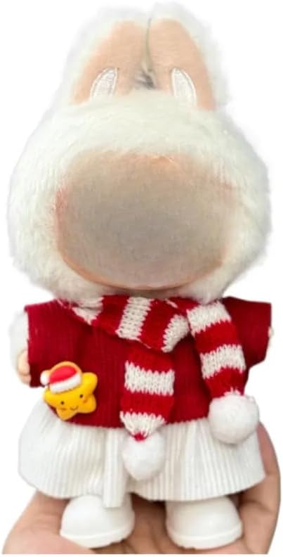 17cm Doll Clothes Outfit Dress Up Suitable for 6.7 inch Hight , Accessories Suit No Doll Only Clothing Christmas Set (Set 3) 1 Shoes+1 Sweater+1skirt+1scarf