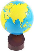 Montessori Geography Materials Globe of World Parts/Continents Preschool Early Educational Equipment Kids Culture Learning Toys Know World Globe (Yellow)