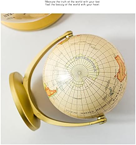 Globe English Mini World Map with Sturdy Hard Base, Earth Geographical Location Map Picture Teaching Tool Child Gift