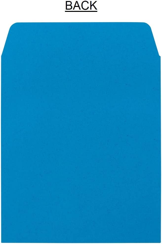 Hygloss 30 Library Card Pockets 3.5x5 Inch - Non-Adhesive Pocket Envelopes - Blue - Classroom Envelope Pockets - Ideal for Organizing - Colorful Small Library Book Pocket
