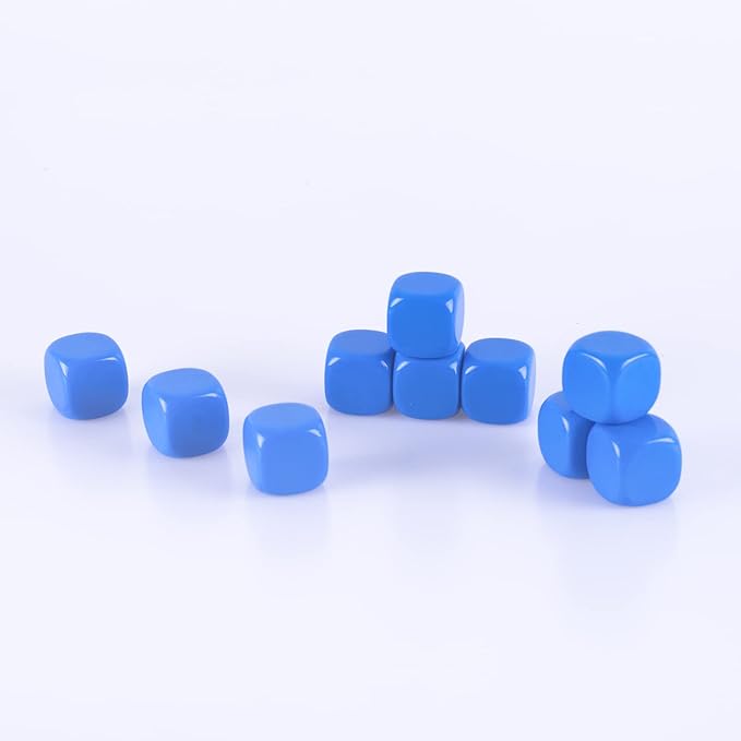 22MM Rounded Blank Six Sided Dice Lianshi Teaching Created Sesources Game Teaching Plastic Cubes Four Colors Choosable