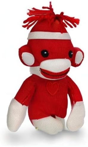 Plushland Adorable Sock Monkey, The Original Traditional Hand Knitted Stuffed Animal Toy Gift-for Kids, Babies, Teens, Girls and Boys Baby Doll Present Puppet 6 Inches