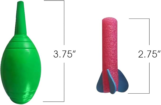 ArtCreativity Foam Rocket Blasters 18 Rockets and 6 Squeeze Launcher, Assorted Colors, High Flying, Fun Summer Outdoor, Birthday, Great Goodie Bag Filler, Party Favors Prizes, Easter Toys for Kids