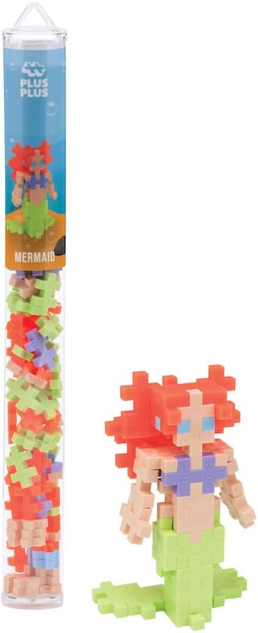 PLUS PLUS Building Block Playset Kit, Themed Figures 3D Puzzle, Fun Stem Toys for Kids, 350 Mini Interlocking Pieces - 5 Tube Bundle, Fantasy