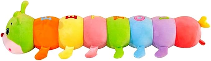 Multicolor Caterpillar Stuffed Animal Big Hugging Pillow Cute Plush Soft Pillow Doll,Giant Plush Toy,Gifts for Girl Boy Babies Birthday (27.5inch/70cm)