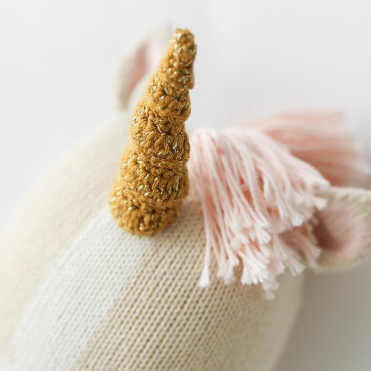 cuddle + kind Zara The Unicorn Regular 20" Hand-Knit Doll – 1 Doll = 10 Meals, Fair Trade, Heirloom Quality, Handcrafted in Peru, 100% Cotton Yarn