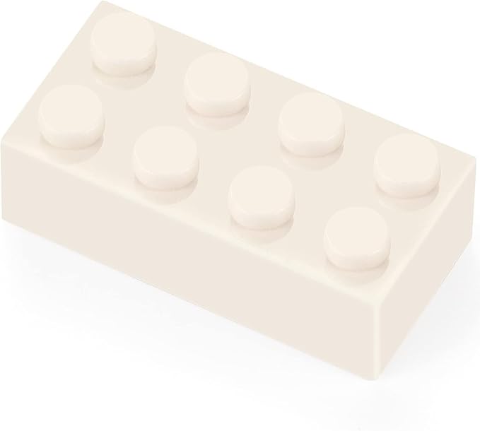 500 Piece White 2x4 Bricks Bulk, Classic Building Block Flat, Compatible with Lego Parts and Pieces, MOC Building Bricks DIY Play Set for Kids Age 6+