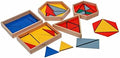 Montessori Toys for 3+ Year Old Colorful Constructive Triangles with 5 Boxes Wood Puzzles Math Games Baby Toys Montessori Preschool Learning Educational Toys Gifts for Kids