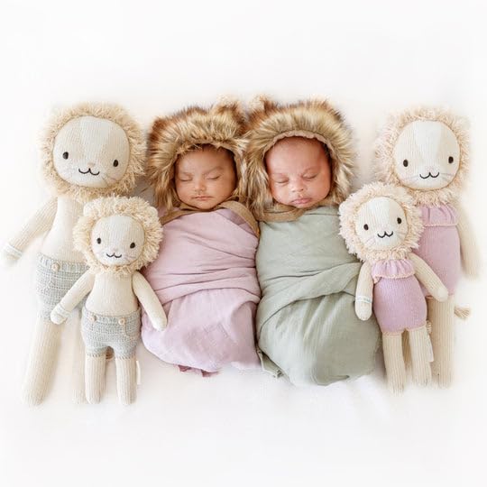 cuddle + kind Savannah The Lion Little 13" Hand-Knit Doll – 1 Doll = 10 Meals, Fair Trade, Heirloom Quality, Handcrafted in Peru, 100% Cotton Yarn