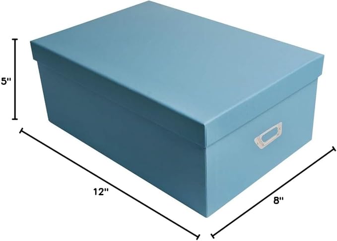 novelinks Photo Case 4" x 6" Photo Storage Box - 10 Inner Picture Storage Container (Sky Blue, 2 Pack)