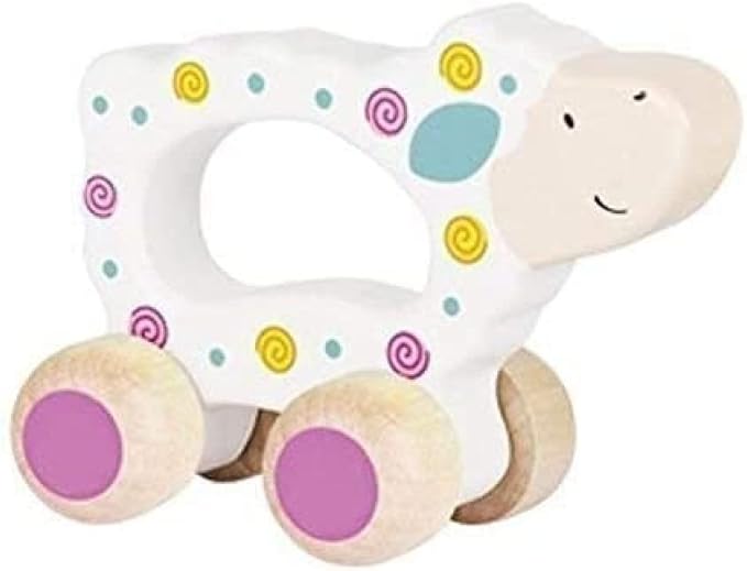 goki 55906 Gripping animal "Sheep or Turtle" Push animal - White