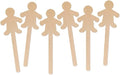Hygloss Natural Wood Popsicle Sticks - Craft Stick - Great for Arts and Crafts - People Shape - 6.25 Inches High - 100 Pcs