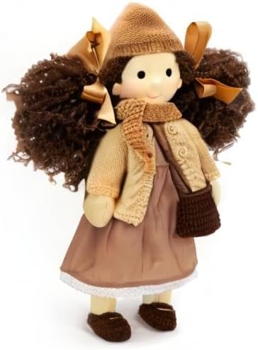 BlissfulPixie Waldorf Doll - Handmade Plush Collectors Doll for Kids Birthday Present, 12" Dotty