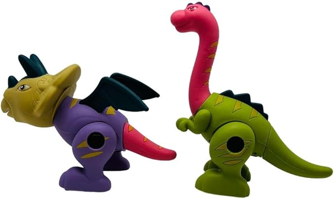TEDCO Take Apart and Rebuild 4pc Dinosaur Set Rebuild-a-Saurus Push and Pull Dino Toys for Kids
