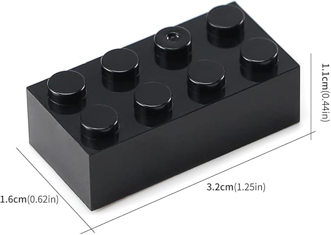 500 Piece Black 2x4 Bricks Bulk, Classic Building Block Flat, Compatible with Lego Parts and Pieces, MOC Building Bricks DIY Play Set for Kids Age 6+