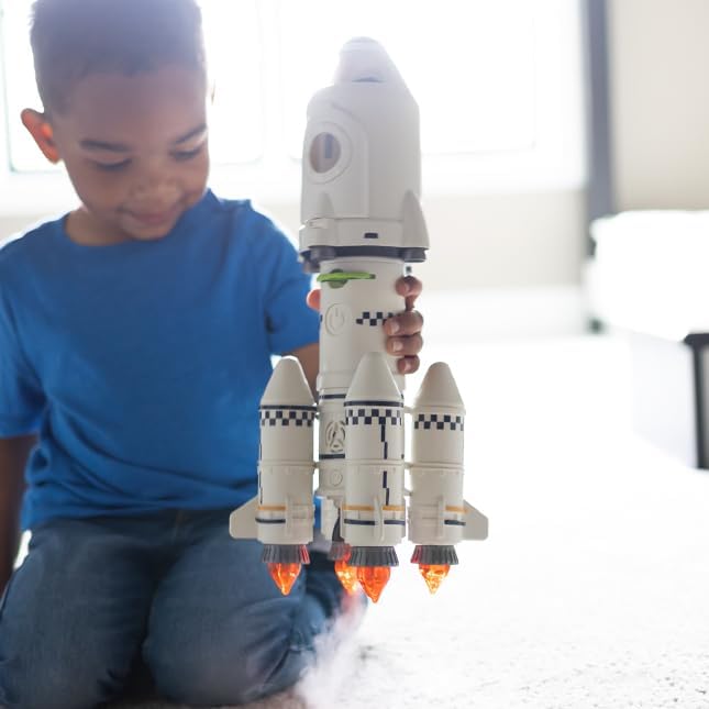 Fat Brain Toys Blast Off Multistage Rocket - Space Toy and Projector, Ages 4+