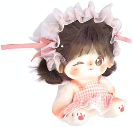 CALEMBOU Plush Doll, 20cm Cute Cotton Dolls with Skeleton, Anime Plushies Soft Stuffed Dress Up Doll, Kawaii Plush Toys Rag Dolls with Clothes Birthday Gift for Girls (Doll&Clothes-Winkii)