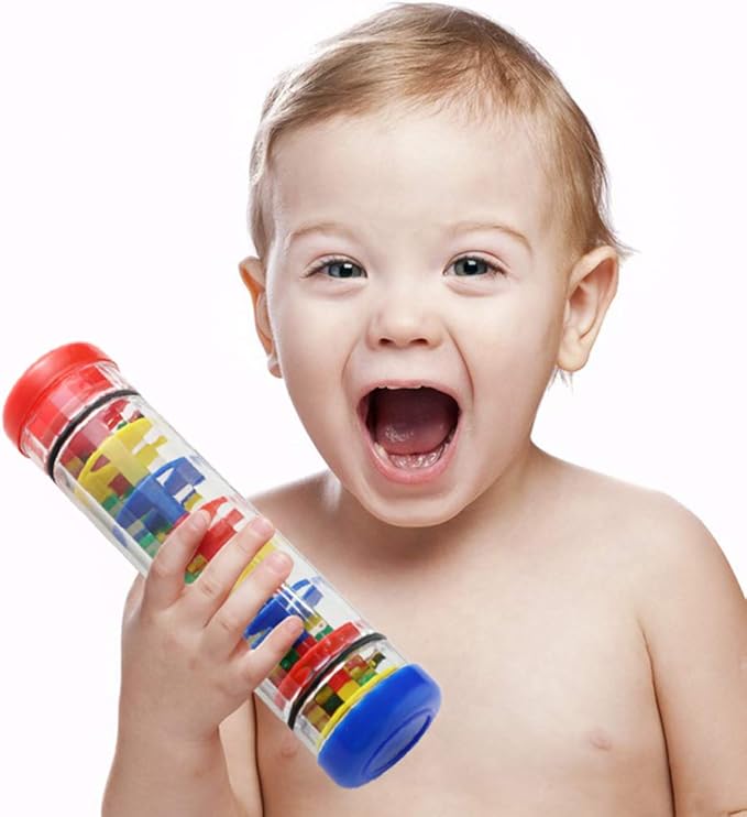 Rainmaker 8 inch Mini Rainstick for Babies Rattle Tube Rain Stick Shaker Music Sensory Auditory Instrument Toy for Baby Child Girl (8 inch)