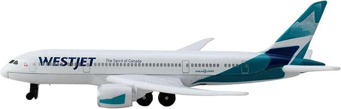 Daron Toy Airplane – WestJet Airlines – Die-Cast Metal Model Airplane Toy with Plastic Parts for Kids Ages 3+