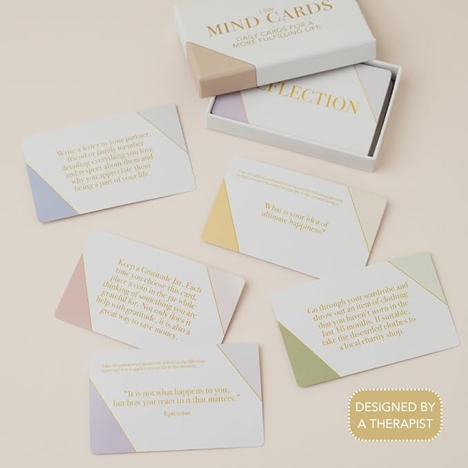 Mind Cards | 45 Cards for Daily Rituals, Gratitude & Journaling for Men and Women | Simple Steps to Positive Habits, Self Care for Busy Lives & Careers