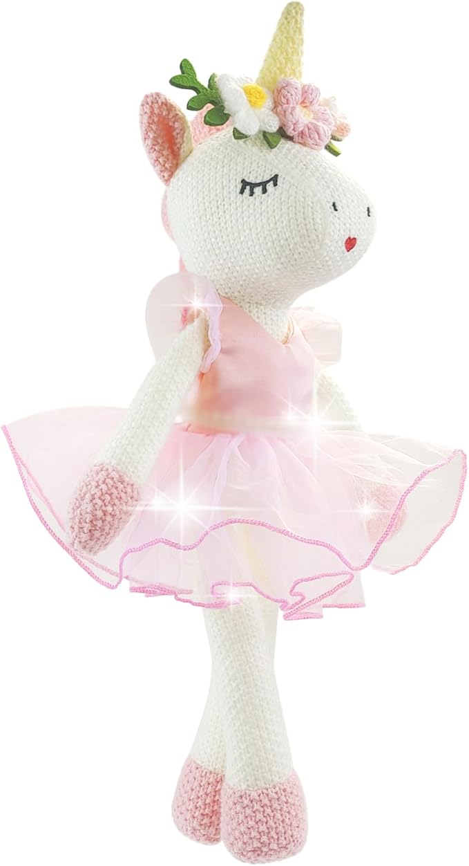 Unicorn Stuffed Animals Plush Ballerina Baby Doll, Unicor n Toys for Girl, Stuffed Animals for Girls Girls Birthday Gift U nicorn Decorations for Girl Toys(Pink)