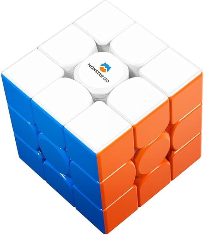 Monster Go Magnetic 3x3 Speed Cube, 48 Magnets Magic Cube Stickerless Puzzle Toy 3D for Kids Beginners Practices Educational MG EDU 56mm