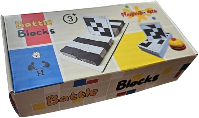 Battle Blocks Puzzle | 270 STEM & Critical Games | Small Logic Brain Teasers Gift Sets| Educational Quick Thinking Puzzle | Compact, Screen‑Free | Spatial Reasoning | 3D Teaser Logic Game for Kids