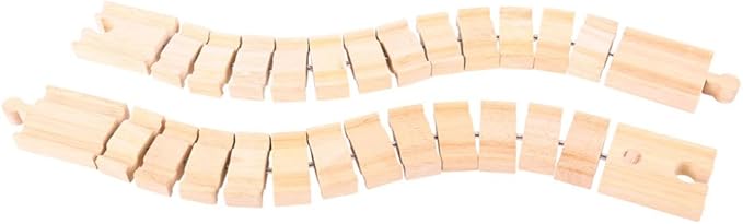 Bigjigs Rail Wooden Crazy Train Track (2 pk) - Compatible with Bigjigs Train Sets and Most Wooden Train Set Brands, Quality Bigjigs Train Accessories