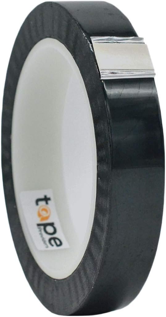WOD MPFT2 Black Metalized Polyester Mylar Film Tape with Acrylic Adhesive, 3/4 inch x 72 yds. Vibrant Mirror Black Tape, Decor Tape for Detailing Accent Wall, Graphic Arts, Car and Boat Trim