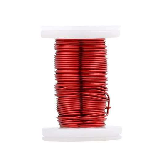 BNTECHGO 20 AWG Magnet Wire - Enameled Copper Wire - Enameled Magnet Winding Wire - 2 oz - 0.0315" Diameter 1 Spool Coil Red Temperature Rating 155℃ Widely Used for Transformers Inductors