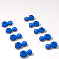 Classic Building Plate Bulk, Round 1x1 with Tow Ball with Shaped Hole 120 Piece, Compatible with Lego Parts and Pieces: (Color:Blue)