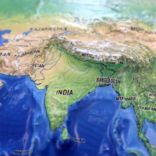Hubbard Scientific 3D World Ranger Map | A True Raised Relief Map - You Can Feel the Terrain | Vacuum-formed Molded | 36'' x 24'' | Detailed Topography