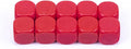 22MM Rounded Blank Six Sided Dice Lianshi Teaching Created Sesources Game Teaching Plastic Cubes Four Colors Choosable (10Pcs, Red)