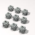 Classic Building Brick Bulk, 1x1 with Studs on 4 Sides 120 Piece, Compatible with Lego Parts and Pieces: (Color:Light Gray)