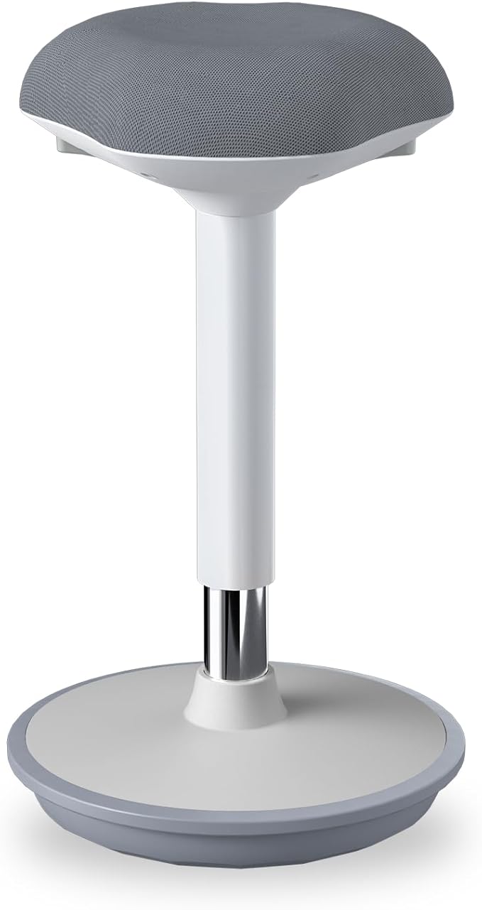 Standing Stool, Ergonomic Standing Desk Chair - Height Adjustable 22.6-32.5 Inch with Wobble Motion and Non-Slip Base, Swivel Rocking Stool for Office, Classroom, Home Use