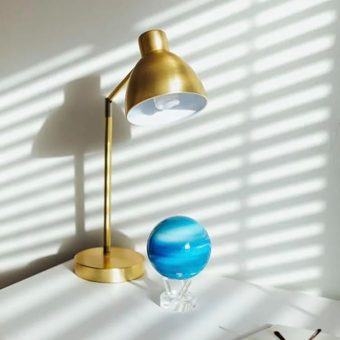 MOVA Uranus Globe 4.5” – Solar-Powered Rotating Planet Model | NASA-Inspired Blue Decor